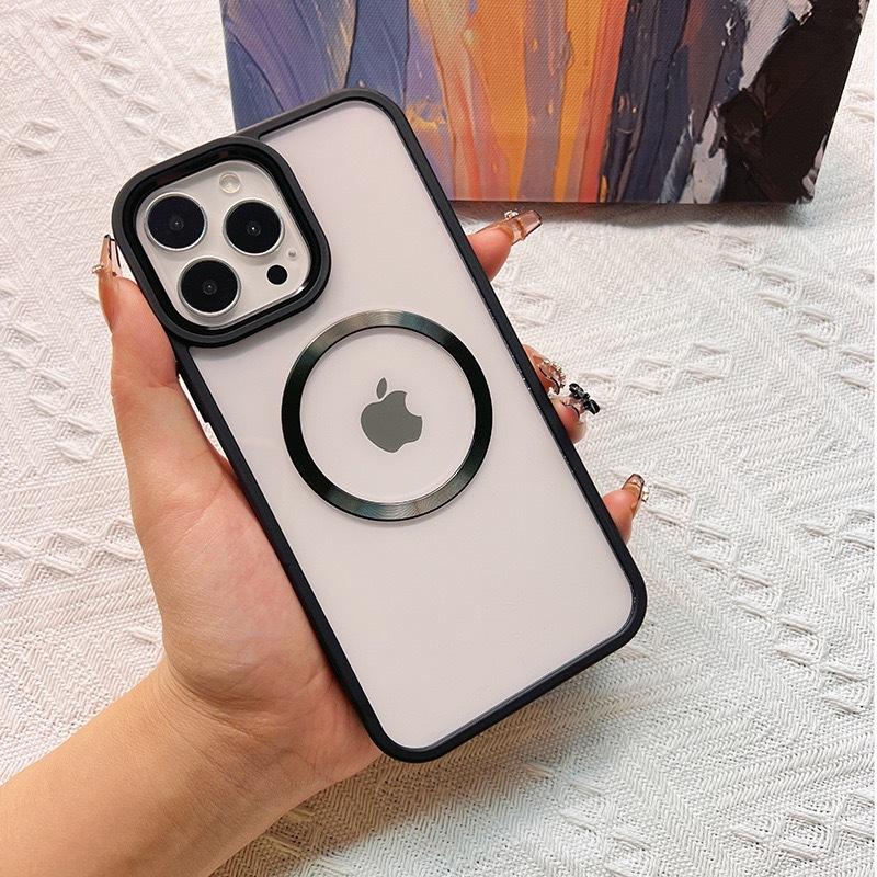 Suitable for Apple 15 Magnetic CD Texture Phone Case 14pro Acrylic Magsafe Hard 13 Protective Case