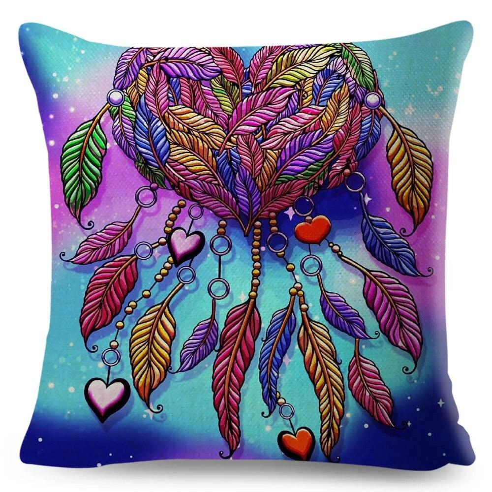 Fantasy Dream Catcher Series Decorative Pillowcase Bohemian watercolor cushion cover Sofa office seat   Home decor