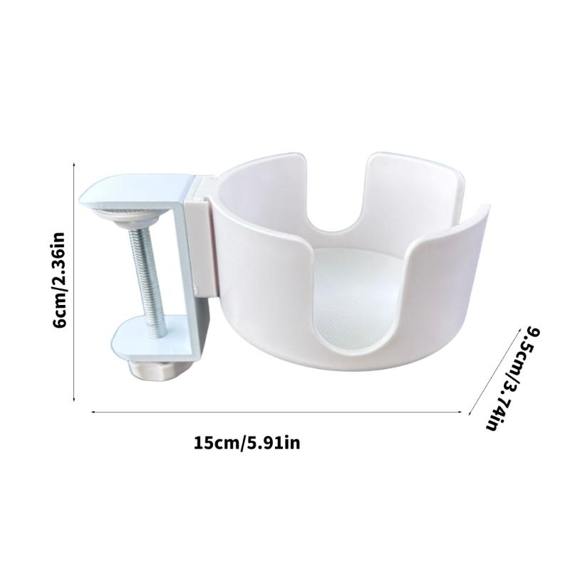 Praktyczny uchwyt na kubek montowany do biurka, modny, oszczędzający miejsce klips na napoje do stanowisk pracy, regulowany, solidny uchwyt biurkowy