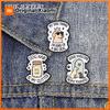 Dog Hair Is My Glitter Cute Pet Dog Slogan Enamel Pin Dogs Welcome People Tolerated Cartoon Crowned Dog Brooch Lapel Badge Gift