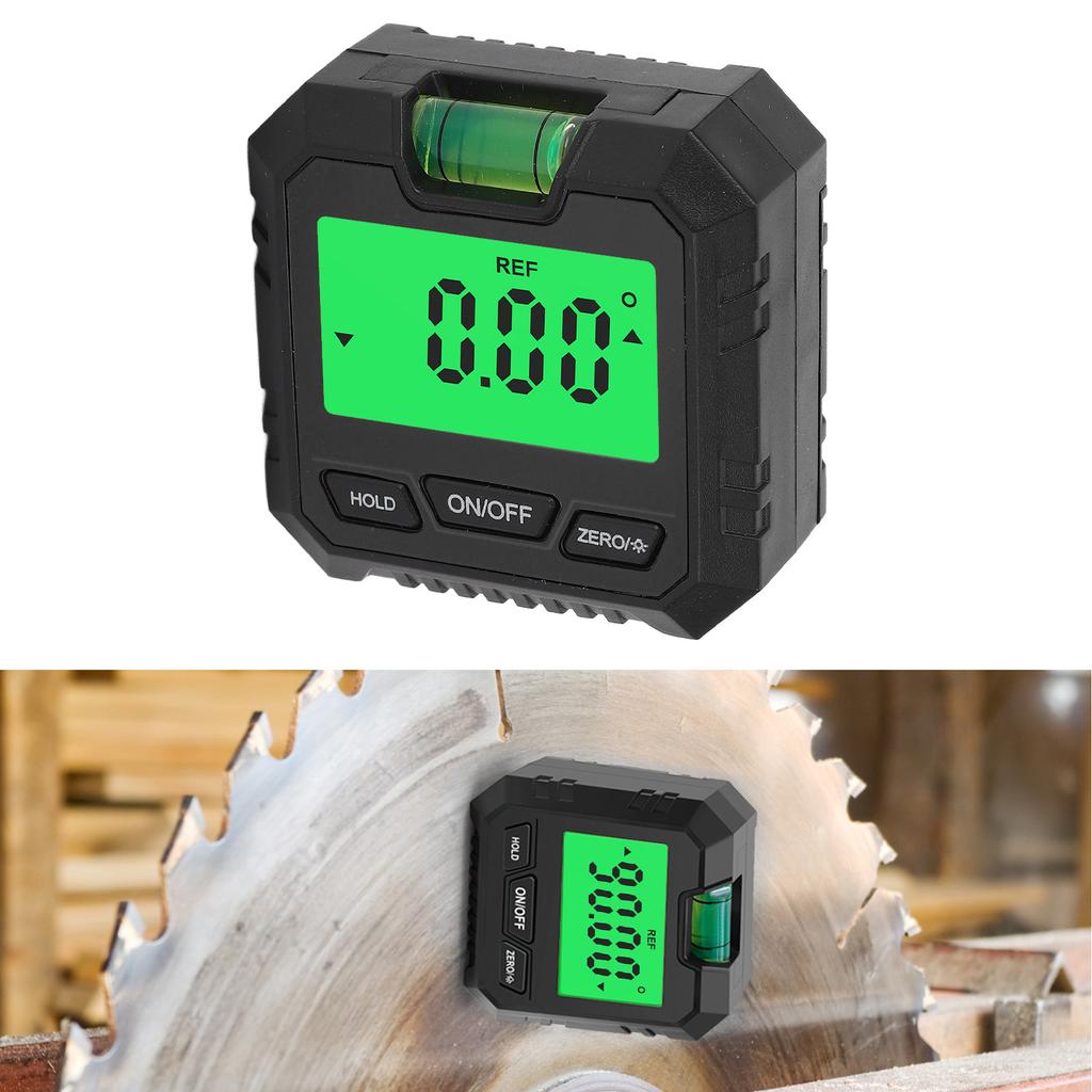 Digital Box Backlit LCD Display Magnetic Base 4 X 90 degrees Angle Gauge Meter Finder Protractor for Automotive Motorcycle