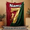 Custom Name Personalized Cristiano Ronaldo Print Blanket, Home Decor, Bedroom, Sofa, Camping, Couch, Gifts for Birthday Christmas