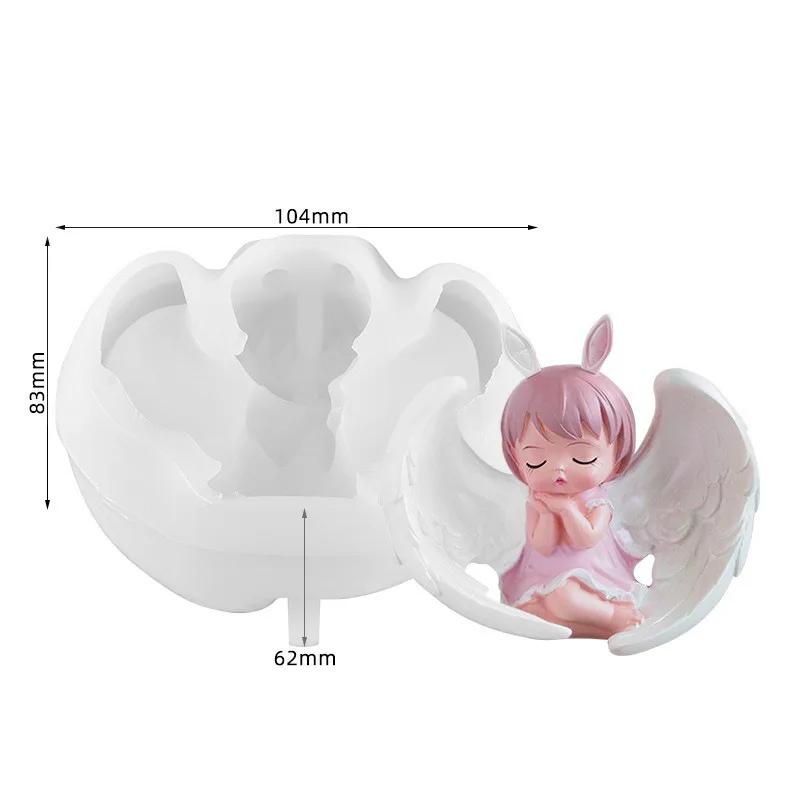 

Silicone Candle Mold Angel Wings Girl Christmas Princess for DIY Cake Home Decor & Jewelry Making Premium Quality