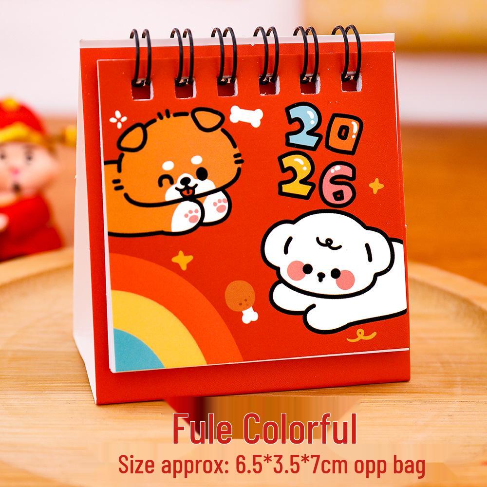 2026 Year of the Horse Mini Cartoon Desk Calendar - Cute Desktop Decoration & Punch-in Calendar, Small Gift Idea
