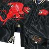 Tailor Toyo Filled Quilted Souvenir Jacket Sukajan RED TIGER JAPAN MAP Taylor Toyo TT15543-119 × (S)