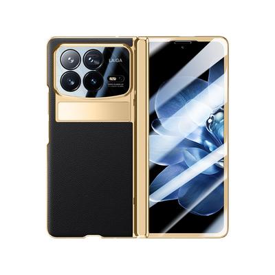 Geeignet für Xiaomi Mix Fold Handyhülle Film Integriertes Galvanisiertes Scharnier MIX Fold 4 Business Männer Ständer Einfache Lederhülle