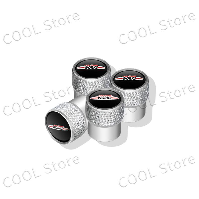 4Pcs Car Styling John Cooper Works Emblem Auto Wheel Tire Air Valve Caps Dust Cover For Mini Cooper S Logo R52 R53 R58 F55 F56K