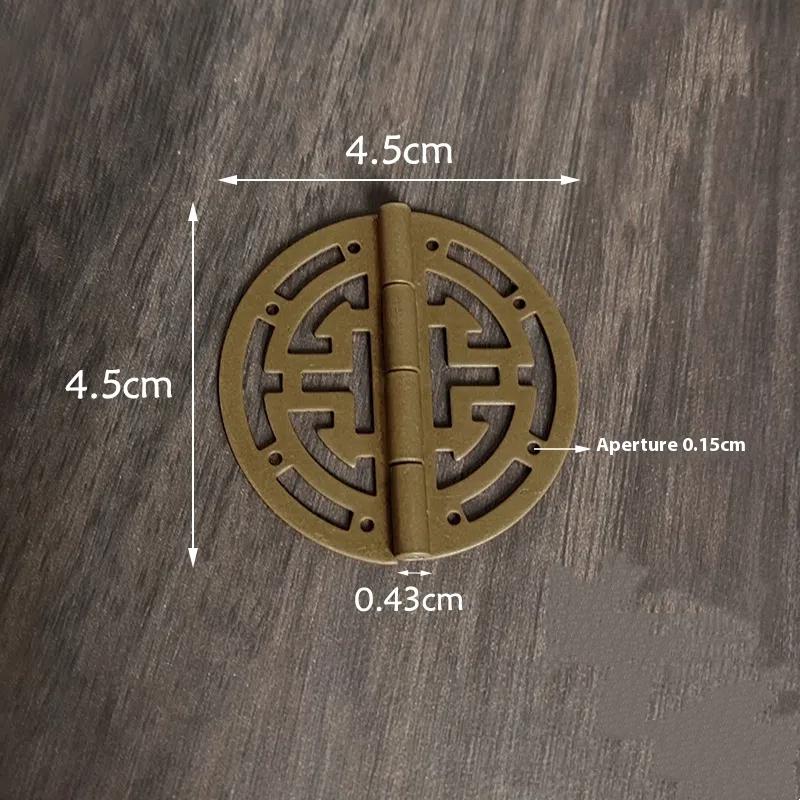 2 Stück Vintage Messingscharniere mit Schrauben Hohlmuster Altes Chinesisches Retro Dekor Holz Schmuckschatulle Weinkiste Schrankteile