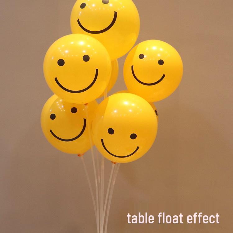 12" Verdickter Zitronengelber Smiley-Gesicht-Ballon für Geburtstagsfeier Dekoration