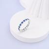 Original 925 Silver Ring Sparking Blue Zircon Rings For Women Girls Jewelry Birthday Anniversary Gifts