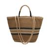 Bag Korean lazy wind large capacity hand carry straw bag 2025 spring new fashion shoulder vegetable basket bag