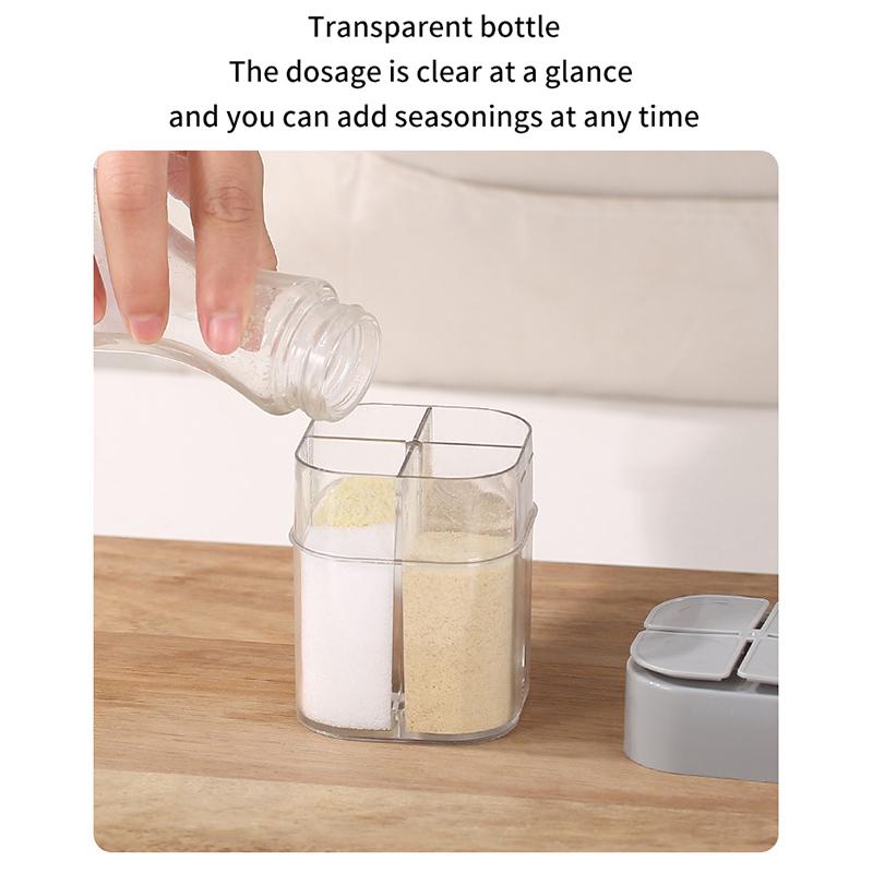 4 w 1 Camping Piesze wycieczki Słoik na przyprawy do gotowania na świeżym powietrzu Grill Bbq Dozownik przypraw Akcesoria kempingowe Naczynia kuchenne Sprzęt Akcesoria