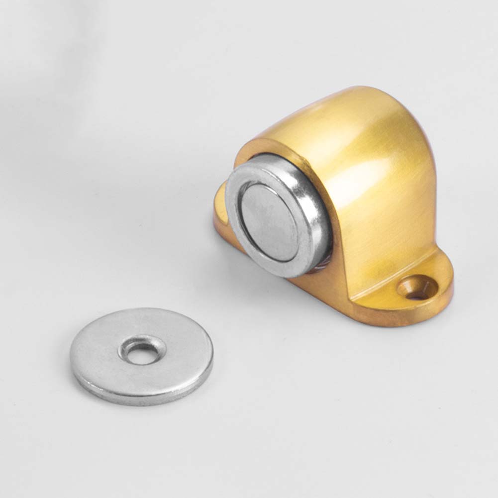 Magnetic Door Stopper Invisible Floor Suction Zinc Alloy for Glass Doors 10 To 12 Millimeter Thick Strong Hold Pack of 2 Pieces