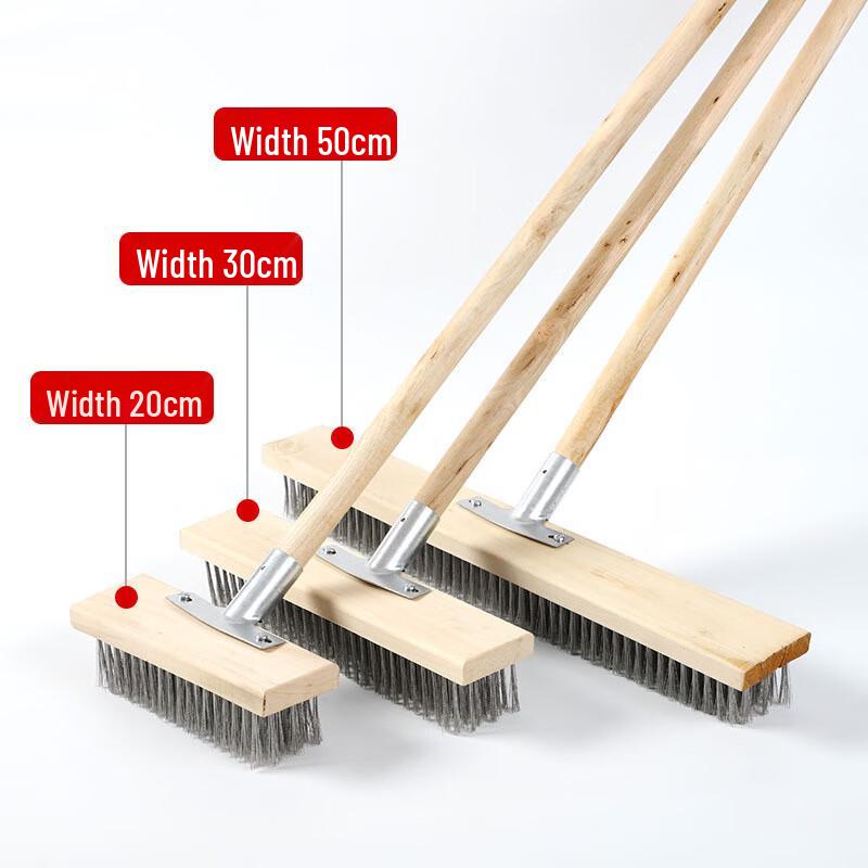 Jimei Long Handle Stainless Steel Wire Floor Scrub Brush