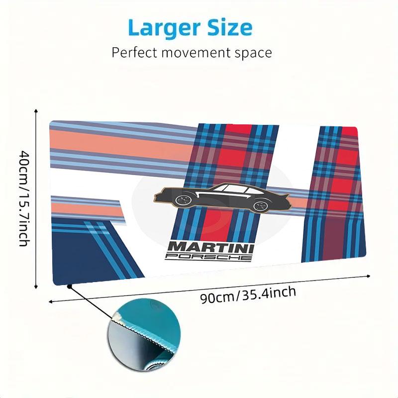 Martini Racing Large Size Mouse Pad Large Gaming Table Cushion Non-slip Laptop Tablet Big Mousepad XXL Mat Mini PC Playmat With Lock edge