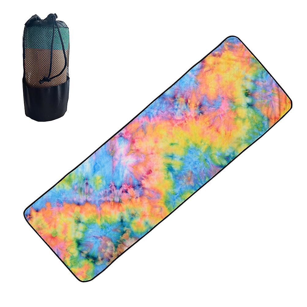 Microfiber Yoga Towel Mat with Non Slip Silicone Particles Backside Soft Travel Sport Fitness Exercise Beach Towel