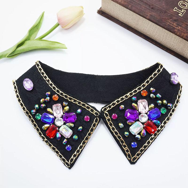 Fashion New Diamond False Collars Woman Crystal Removable Collar Women Necklace Fake Collar Detachable Tie Clothing Accessories