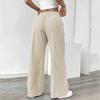 Damen Casual Mode Vielseitige Gestreifte Lockere Weitbein-Hose mit Kordelzug