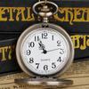 Quartz Pocket Watch Vintage Bronze Necklace With Chain Pocket Fob Watches Steampunk Pendant CF1482