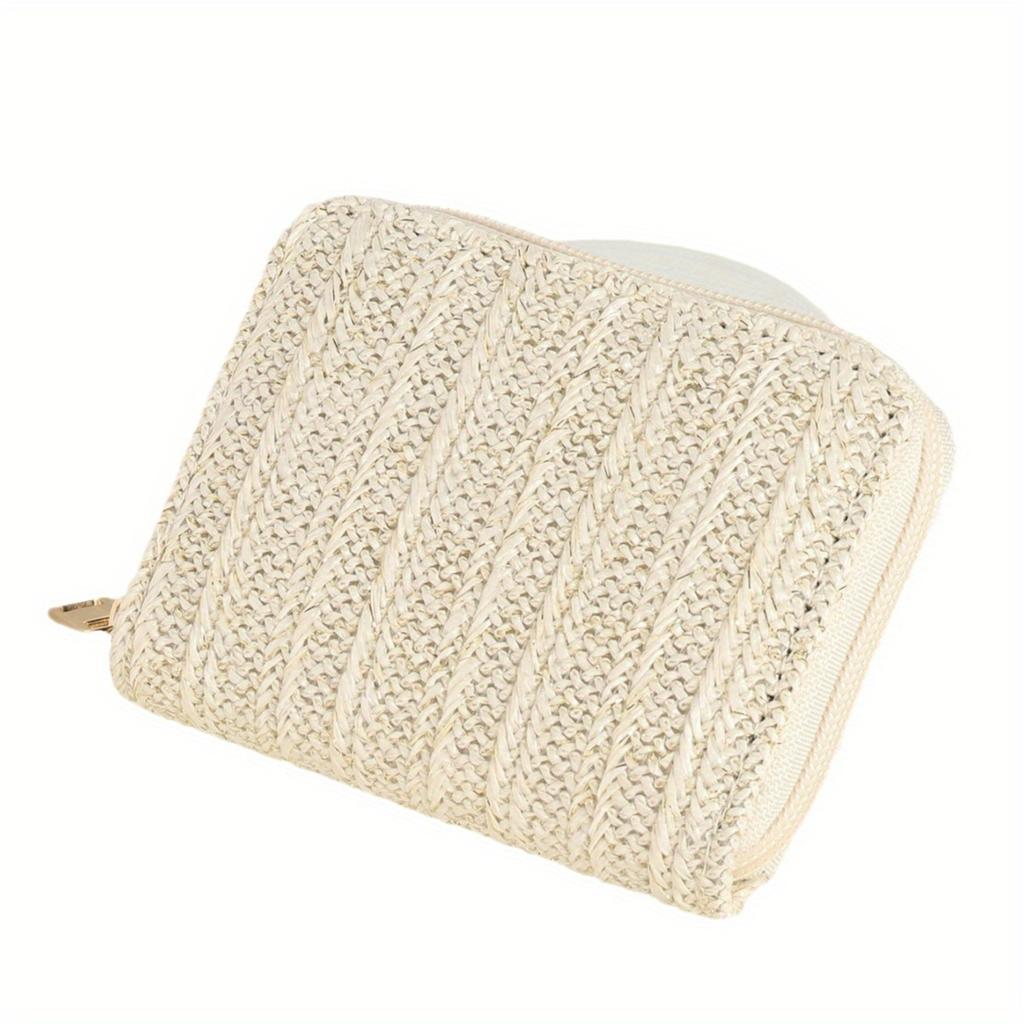 Straw Woven Material Small Wallet, Coin Purse, Card Holder, Mini Wallet