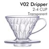 ABJI-Coffee Hand Drip Dripper V Shaped 60 Coffee Dripper Plastic Spiral Funnel Hand Filter Cup V02