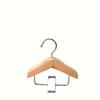 1pc Wood Hanger Clips, Mini Small Clothes Support, Display Stands, One-piece Suit Hangers, with Trouser Clips