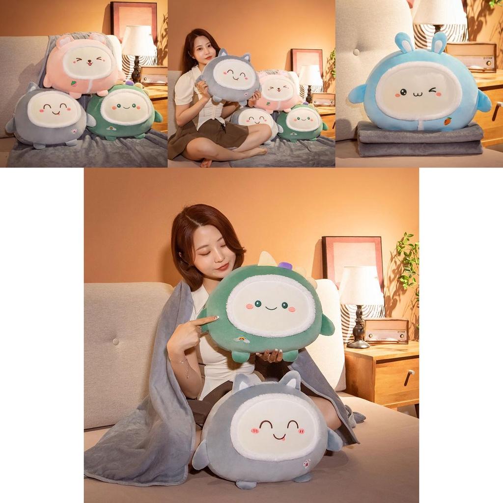 Almofada de Pelúcia Adorável de Desenho Animado Para Uso no Carro e no Escritório, Almofada Macia e Aconchegante com Design Estilo Coreano 40x40x20cm