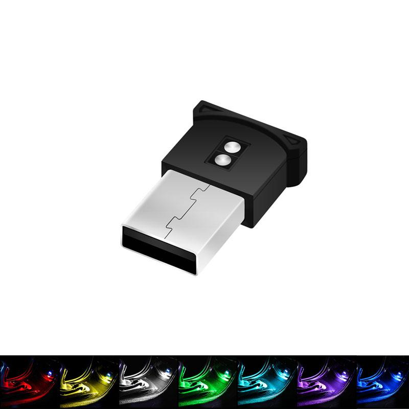 Mini USB Atmosphere Lights LED RGB Car Ambient Light Lighting Night Lights Portable Colorful Auto Interior Neon Decorative Lamp