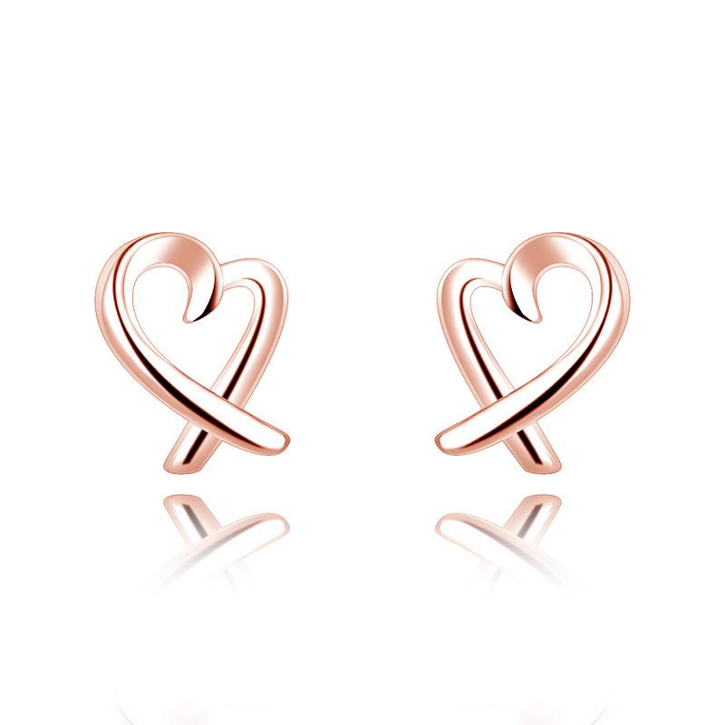 Accessories Fashion Ear Minimalistic Heartshaped Stud Earrings