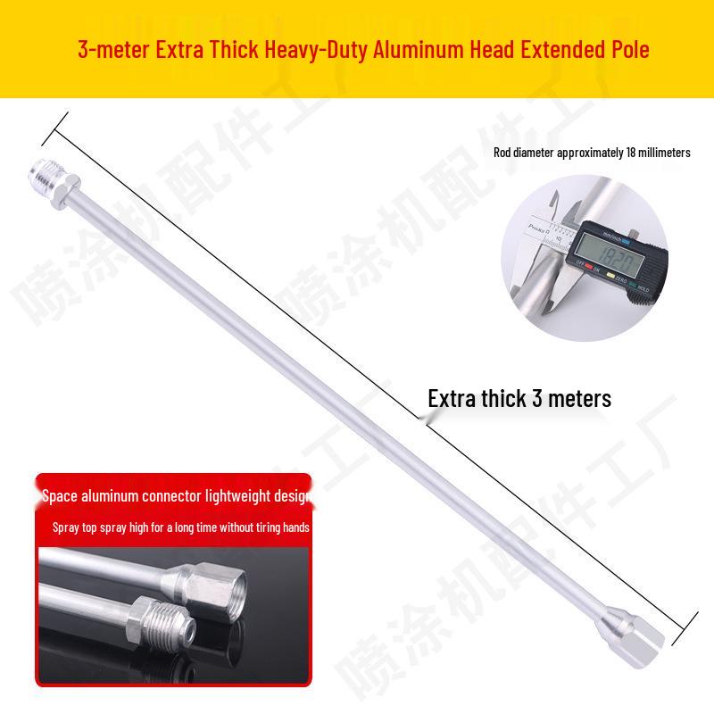 Universal Airless Paint Sprayer Extension Rod, 2m with Gasket Accessories