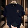 Men Casual Fashion Short Sleeve Playing Card Print Cotton T Shirt Daily Top