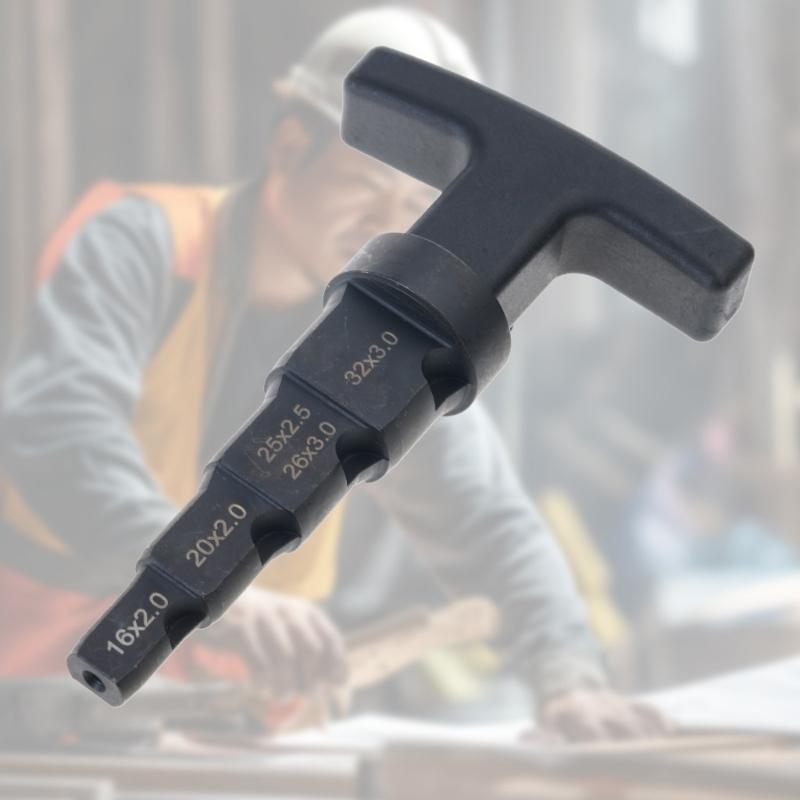 Deburring Tool Pipe Reamer Tool Multi Layer Calibration Reamer 4 in 1 Ratcheting Rotation 16-32mm For Plumbing