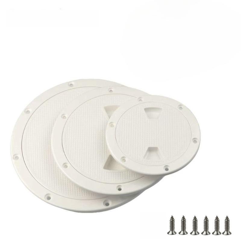 Durable 4 6 8 inch Deck Inspection Access ABS Screw Out Deck Plate Round Non Slip Hatch Cover Boat Yacht Marine Accessories