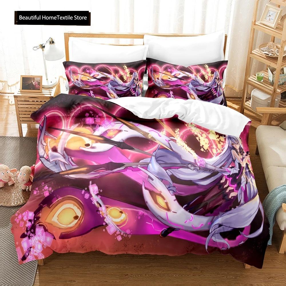 3D Anime Honkai Impact 3rd Bettwäsche-Set Bedrucktes Bettbezug-Set Bettwäsche Steppdeckenbezug Zuhause Für Erwachsene Teenager