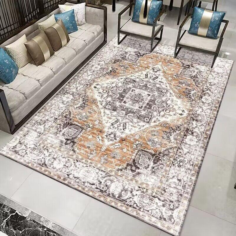 Amerikanischer Türkei Stil Retro Teppich Wohnzimmer Sofa Schlafzimmer Arbeitszimmer Küche Eingang Läufer Rutschfest Leichter Luxus Heimdekor Matte
