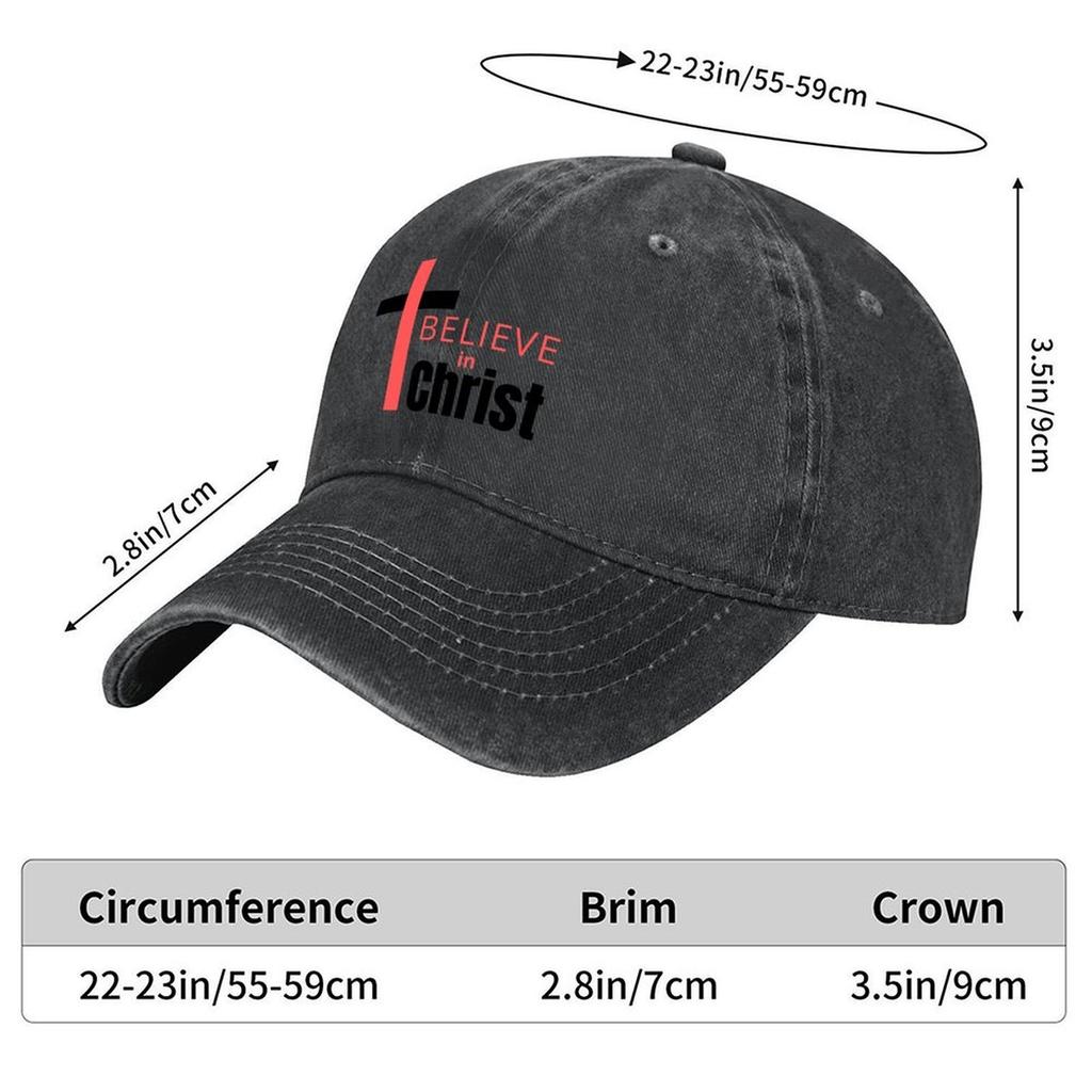 2026 Believe In Christ Baseball Cap Birthday Luxury Man Cap Men's Big Size Hat Male Hat Hats Woman Men's