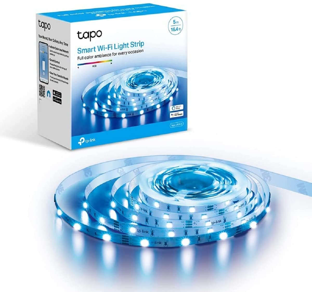 

[Works with Alexa Certified] TP-Link LED Smart Wi-Fi Strip Light, Alexa, Multicolor, Halloween Design, 5m, Cuttable, Google Home, Easy Setup, App