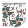 Cranes Among Flowers Wallpaper for Living Room and Bedroom 50x1000