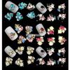 10 st 3D metalliska strass Crystal Nail Art Tips Dubbar Glänsande telefondekor DIY