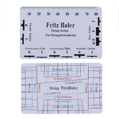 Guitar String Action Pitch Ruler Portable DIY Measuring Tool for Classic Acoustic Electric Guitars