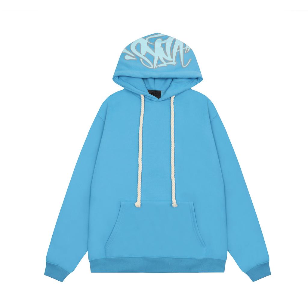 SynaWord Felpa con Cappuccio Larga Americana Pantaloni della Tuta Syna Marca Trendy per Uomo e Donna Hip Hop Street Coppia Tuta Casual