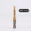 HSS4341 Tap Bit M3 M4 M5 M6 M8 M10 Spiral Flute Tap Drill Bit for Wood Plastic Aluminum Alloy Hand Tools Taps and Dies Set