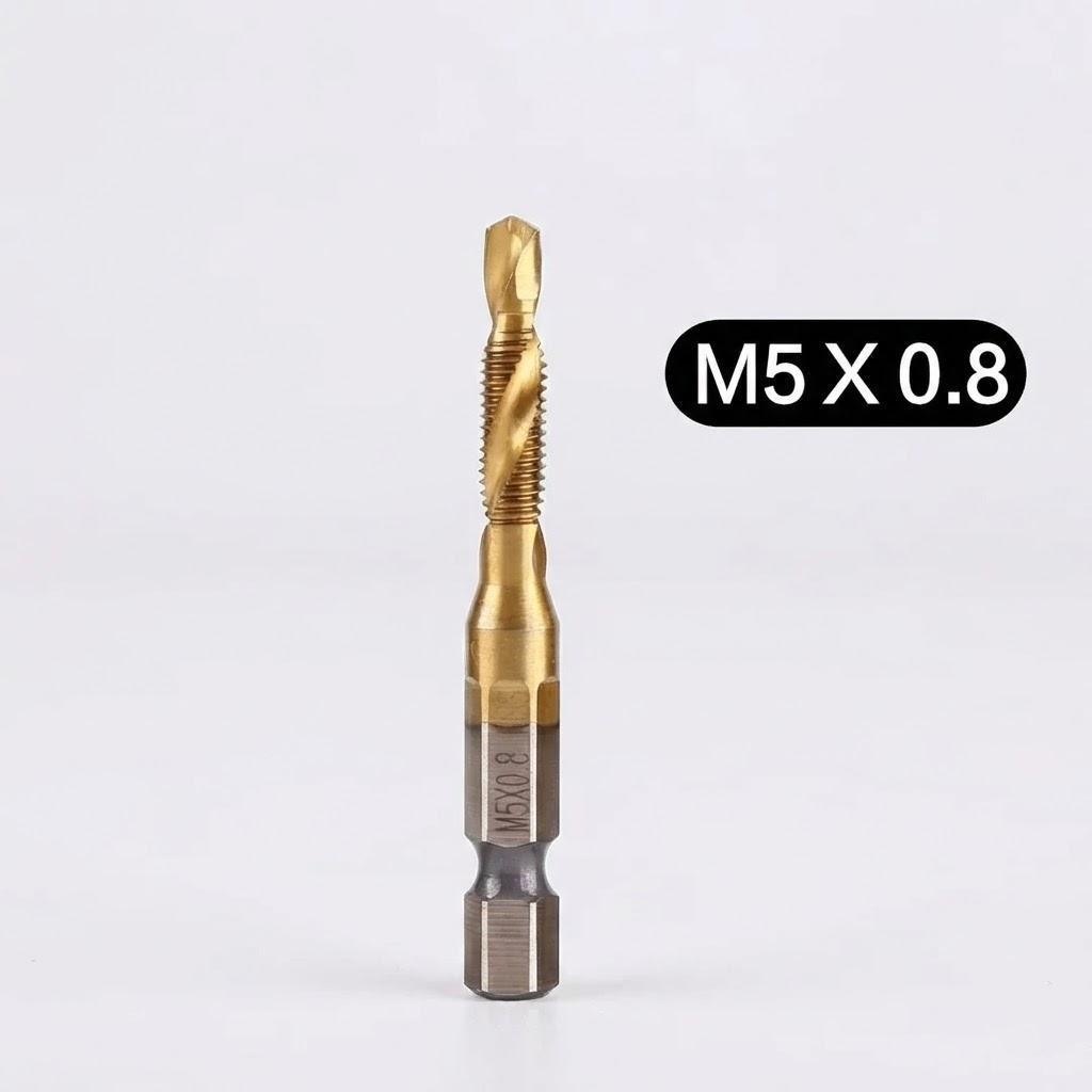 HSS4341 Tap Bit M3 M4 M5 M6 M8 M10 Spiral Flute Tap Drill Bit for Wood Plastic Aluminum Alloy Hand Tools Taps and Dies Set
