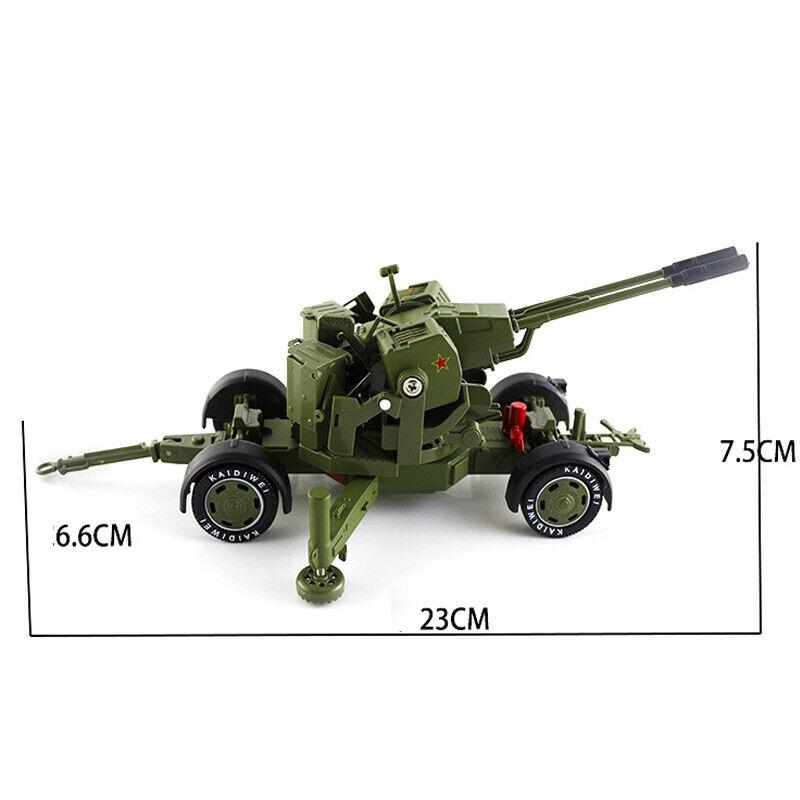 1/35 Samochód z napędem pull back, armata przeciwlotnicza Flak Double Runner, moździerz, wyrzutnia rakiet, wojskowy model ze stopu metali, samochód zabawkowy dla dzieci, samochody z odlewu metalowego, zabawki