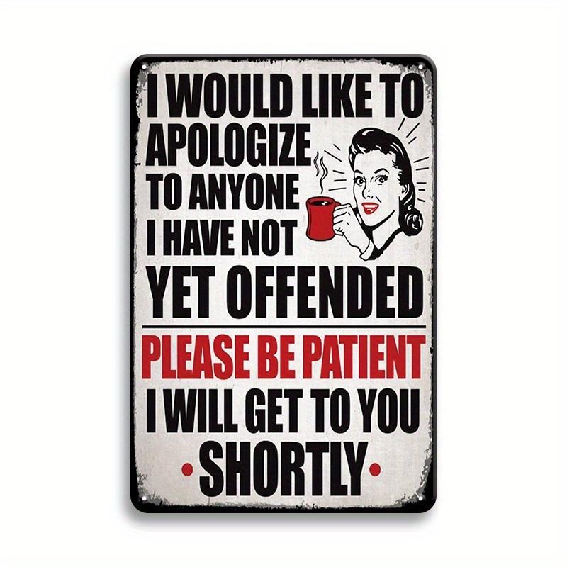 Warning Notice Vintage Metal Tin Poster Funny Metal Tin Signs Posters Plate for Garage Bar Cafe Club Home Room Wall Decor