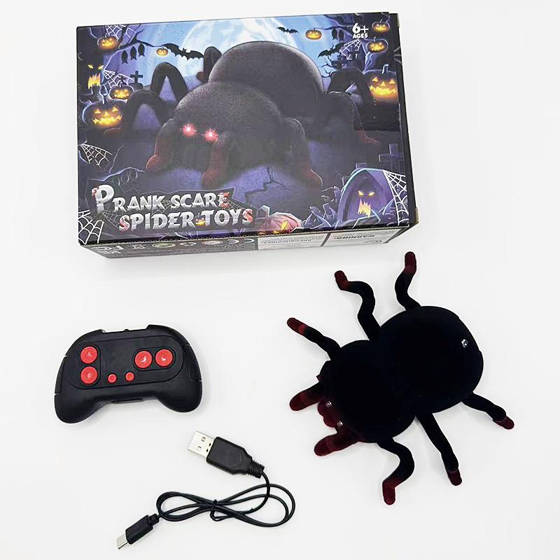 1Set Remote Control Cockroach Spider Gecko Simulation Crawling Toy Kid Wall Climbing Chameleon Charging Halloween Prank Toy Gift