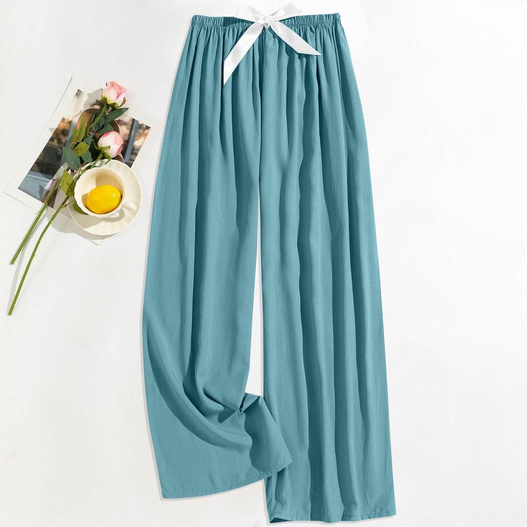 Women's Casual Fashion Sleep Pants Loungewear Pants Wearable As Outerwear High-Waisted Pants
