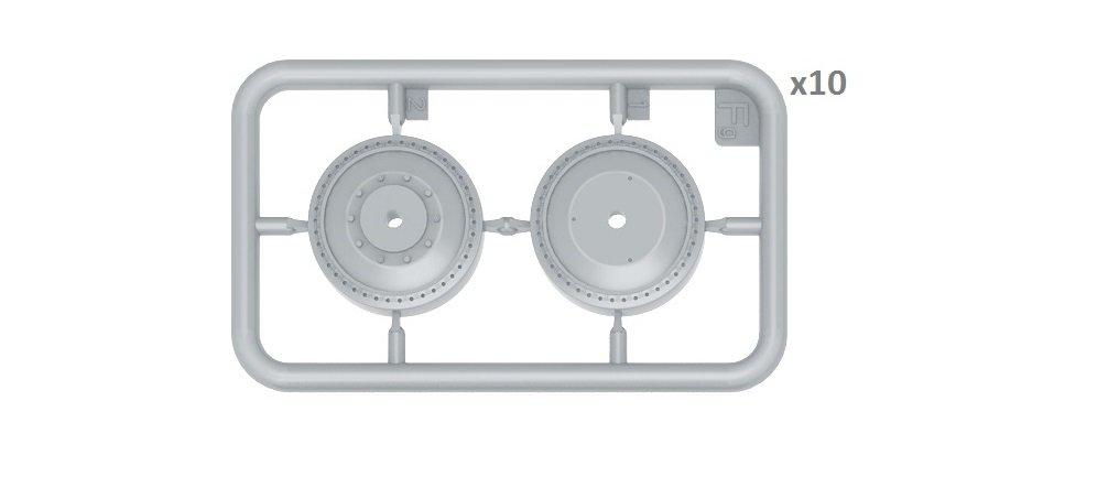 MiniArt Wheel Set Production Series Plastic Model Kit Parts MA35239 1/35 T-34 1942-43