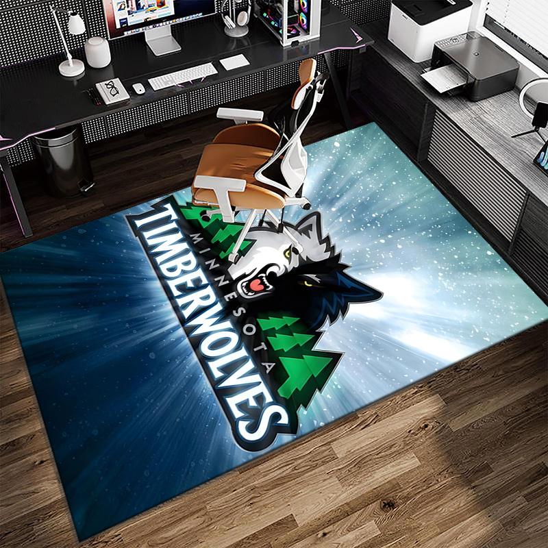 Timberwolves Logo  Carpet, Kitchen Rugs, Yoga Mat, Non-Slip Mats, Rug for Bathroom, Living Room bedroom, Camping Rugs Christmas Gift