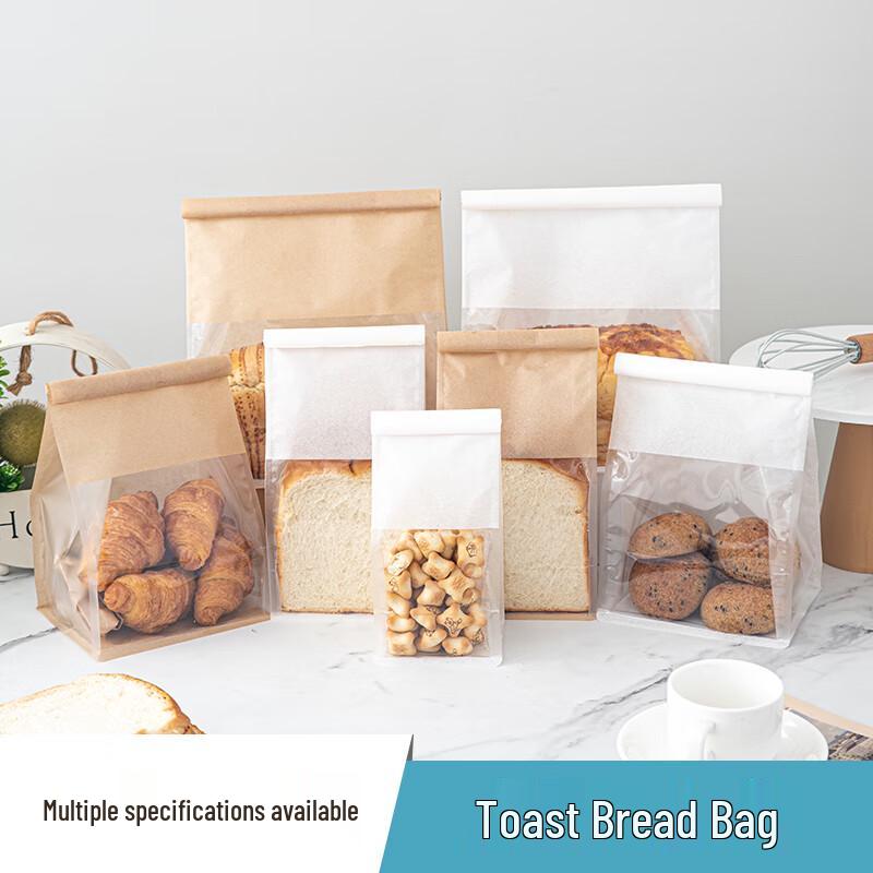 Transparent Window Kraft Paper Toast Bag